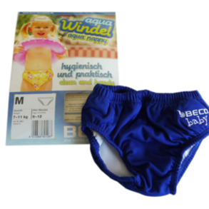 Baby badebukser. Bl. Str. 6-12 mdr. 7-11 Kg. Mrk: Beco Baby
