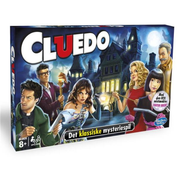 Cluedo Classic brtspil. Fra 8+. 2-6 spillere. Fra Hasbro