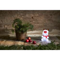 Crystalo Rensdyr med Rd Nse  30 LED  28x17 cm  Star Trading