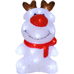 Crystalo Rensdyr med Rd Nse  30 LED  28x17 cm  Star Trading