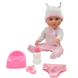 Baby dukke. Olivia. Str. ca 38 cm. Fra Dolls World. Med hrd krop.