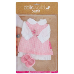 Dukketj Kjole og sko. Fra Dolls World. Passer til dukker op til 36 cm.