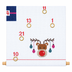 F�rdigsyet julekalender. Str. ca 35x42 cm