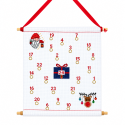 F�rdigsyet julekalender. Str. ca 35x42 cm