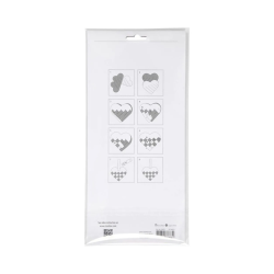 Flettede julehjerter. Materialest. Rde/hvide. Str. ca. 13,50x12,50 cm