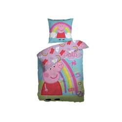 Gurli Gris sengetj. 140x200/60x63 cm. 100% kologisk bomuld.