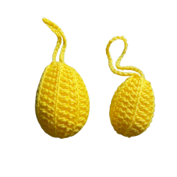 Hjemmehklede pskeg. 4,8 cm og 6 cm. Mange forskellige farver