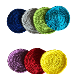 Hklede vatrondeller-makeuprondeller. Str.ca 7 cm. 100% bomuld