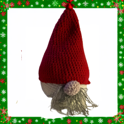 Sd hjemmehklet genert hue nisse. Ca 15 cm hj.