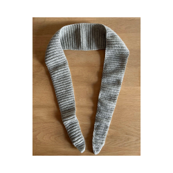 Hjemmehklet trklde-scarf. Stor model. 100% Merino Uld