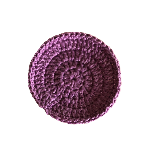 Hklede vatrondeller-makeuprondeller. Str.ca 7 cm. 100% bomuld Dusty Lavender lilla 20