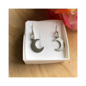 Hngereringe med halvmne  925 slv rekroge