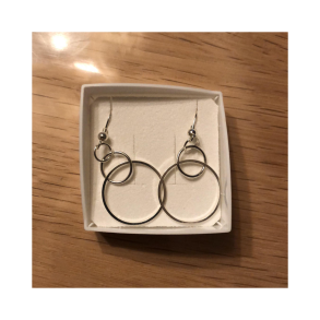 Hngereringe med 3 forslvede ringe  rekrog i 925 slv