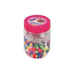 Hama Maxi perler. Indeholder: 400 perler+2 plader i pink dåse. Fra 3+