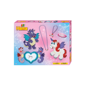 Hama midi perler gaveske. Fantasi. 4000 perler + 2 plader