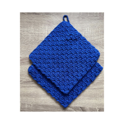 Hklede grydelapper. 100%  bomuld. Ca 20x20 cm. St a 2 stk.