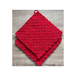 Hklede grydelapper. 100%  bomuld. Ca 20x20 cm. St a 2 stk.