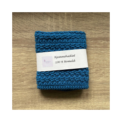 Hklet karklud-klud 100% bomuld. Hjemmehklede