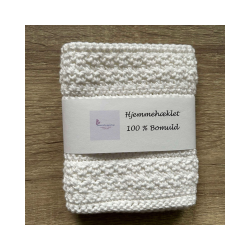 Hklet karklud-klud 100% bomuld. Hjemmehklede