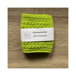 Hklet karklud-klud 100% bomuld. Hjemmehklede