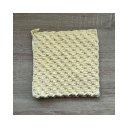 H�klede grydelapper. 100%  bomuld. Ca 20x20 cm. S�t a 2 stk.