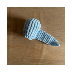 Hklet trklde-scarf. Lille model. 100% Merino Uld