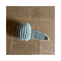 Hklet trklde-scarf. Lille model. 100% Merino Uld