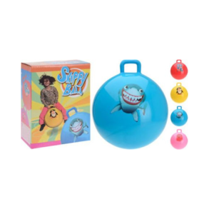 Hoppebold med hndtag. 55 cm. Forskellige farver