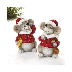 Sd Julemus i Keramik  11 cm  Med Knurhr