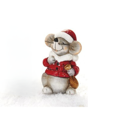 Sd Julemus i Keramik  11 cm  Med Knurhr