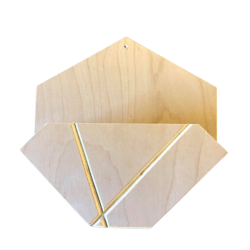 Kaffefilterholder i tr. Ubehandlet birke finr. Str ca 20x20 cm 