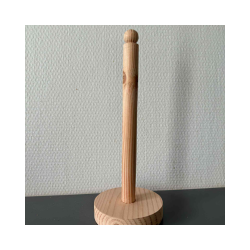 Kkkenrulleholder i ubehandlet lrketr  Hnddrejet p eget vrksted