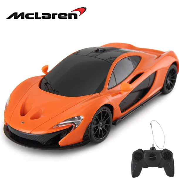 Fjernstyret bil. McLaren Senna. Orange. +6 r. 1:24