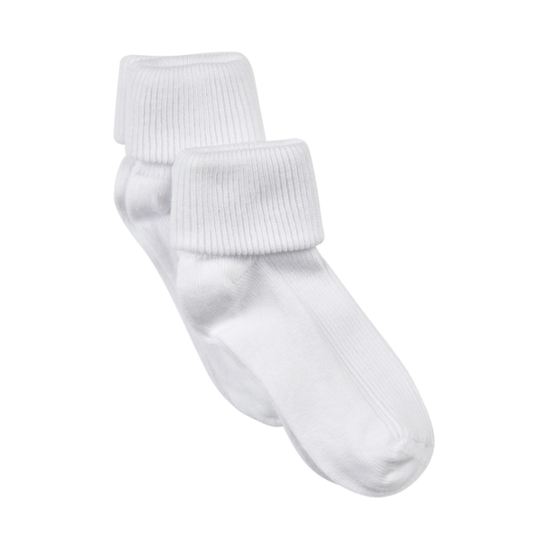 Minymo baby sokker m/rib fold. 2-pk. Hvid, light rose eller dark navy