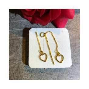 rekde forgyldt slv 8 cm m/hjerte