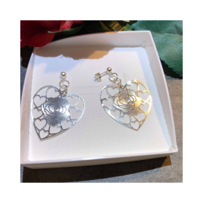 restik med Silhuet Hjerte  Mat Sterling Slv (33,3 mm)