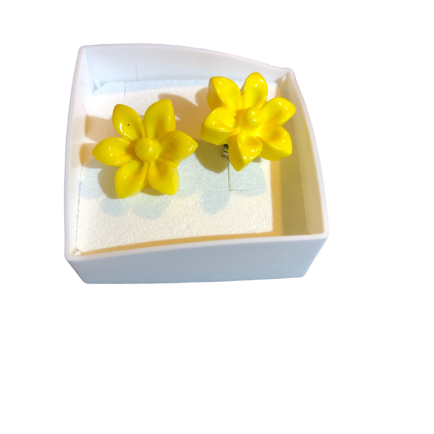 restik med gul solblomst. Kirurgisk stl. Str. blomst 17x6mm