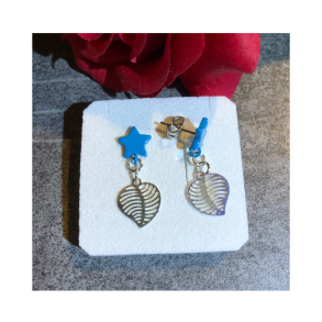 restik med turkis stjerne og forslvet blad. Kirugisk stl