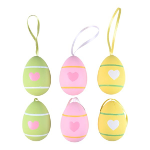 Pskeg i tr til ophng. Str. 6x4 cm. Pose m/6 stk.