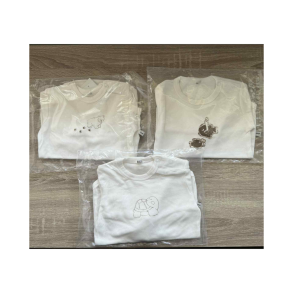 Pippi baby bodystocking. Creme hvid. Med lange rmer