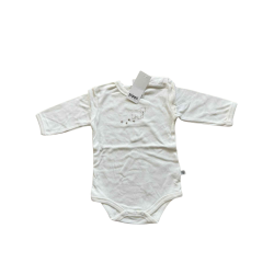 Pippi baby bodystocking. Creme hvid. Med lange rmer