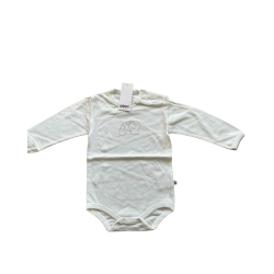 Pippi baby bodystocking. Creme hvid. Med lange rmer