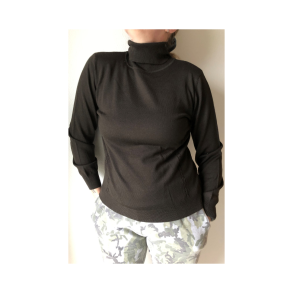Sweatshirt/Pullover mrkebrun m/hj hals. Mrk: Delmod. Str 38
