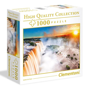 Puslespil 1000 brikker. Motiv: vandfald. Model: Square. Fra Clementoni