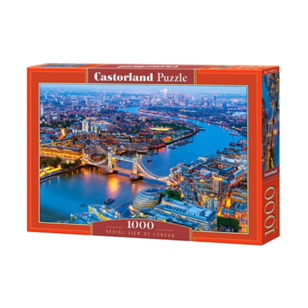 Puslespil. 1000 brikker. Motiv: Udsigt over London. Fra Castorland