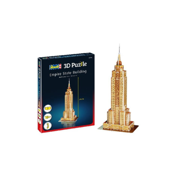 Empire State Building. 3D puslespil. 24 dele. Modelstr: 11,2x7,8x26 cm