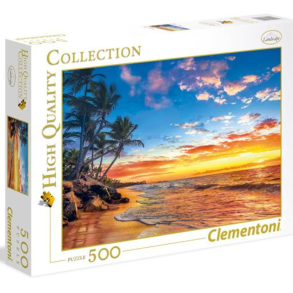 Puslespil. 500 brikker. Motiv: Paradise Beach. Fra Clementoni