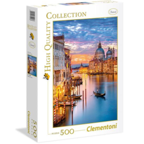 Puslespil. 500 brikker. Motiv:  Lighting Venic. Fra Clementoni