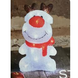 Crystalo Rensdyr med Rd Nse  30 LED  28x17 cm  Star Trading