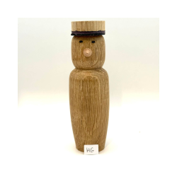 Studenter figur i tr� � unik &amp; h�ndmalet. Str. ca 13x3,5 cm